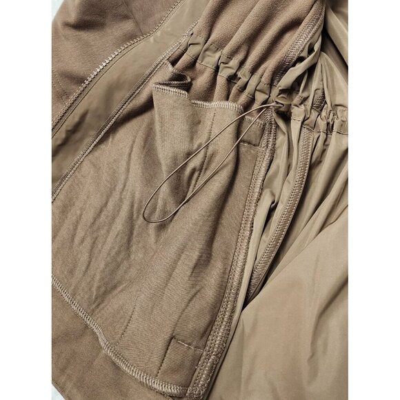 Athleta Rustic Beige Triumph Hybrid Hooded Jacket Small - Picture 9 of 11